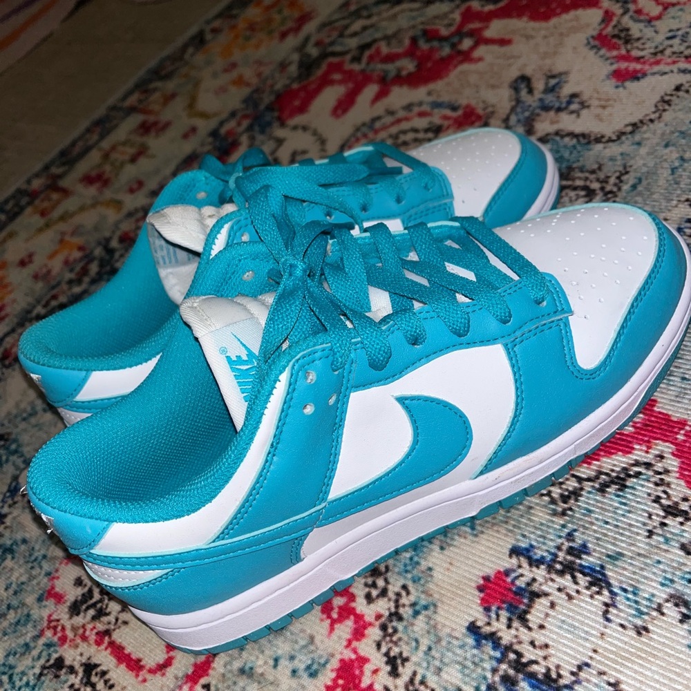 Nike Women's Teal and White Sneakers